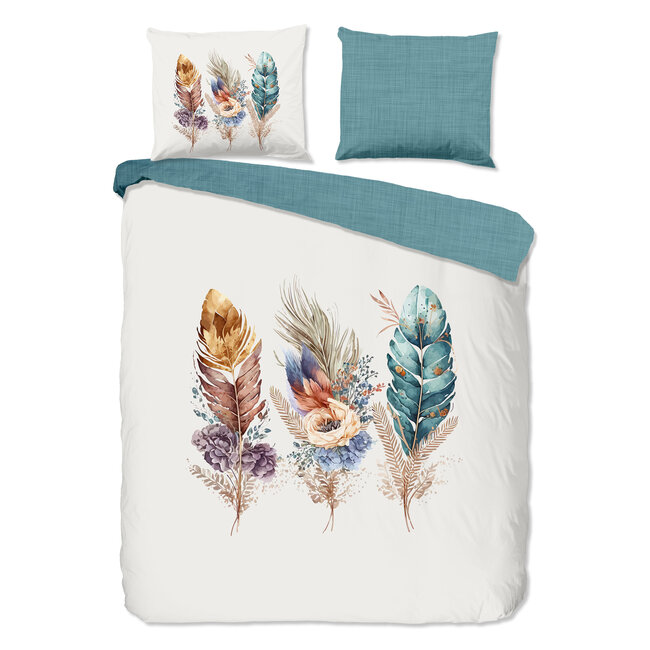 Katoen dekbedovertrek Via