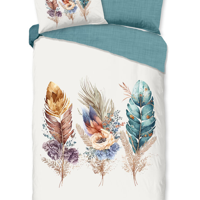 Katoen dekbedovertrek Via