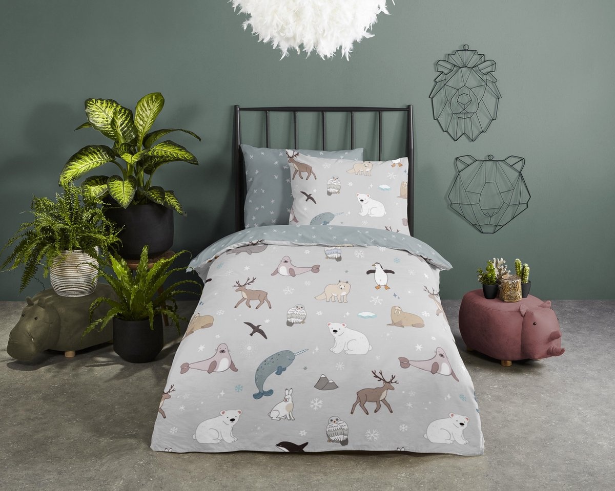 Good Morning kinderdekbedovertrek Artic - flanel - 140x220 + 60x70 cm
