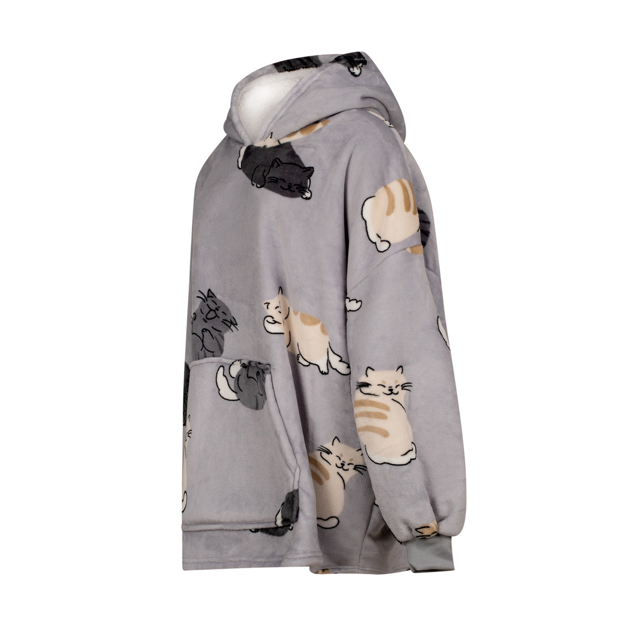 Fleece snuggle Hoodie - Cute Cats