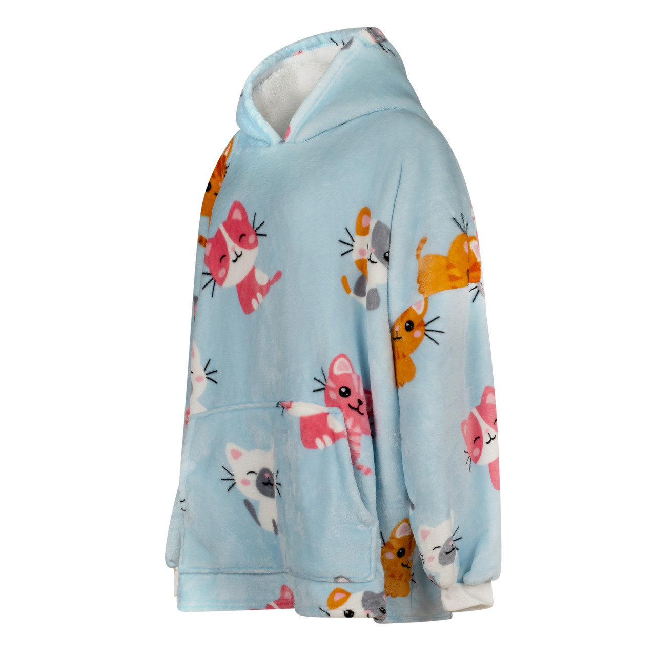 Fleece snuggle Hoodie - Kitties