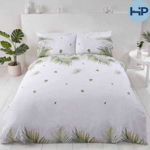Purest Home dekbedovertrek Tropics groen - blended katoen
