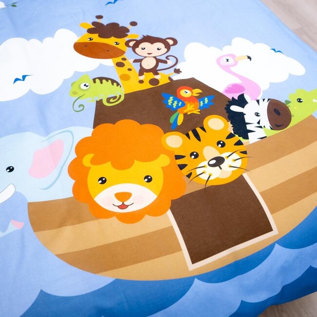 Decoware ledikant dekbedovertrek Noah's ark - katoen - 100x140 cm