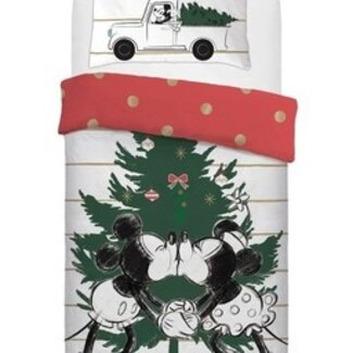 Disney & Licentie Kerst dekbedovertrek Mistletoe Kisses - 1-persoons