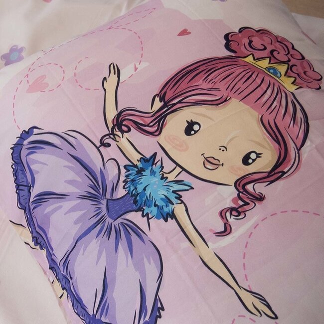 Katoen kinderdekbedovertrek Queen of dance - 140x220 + 60x70 cm