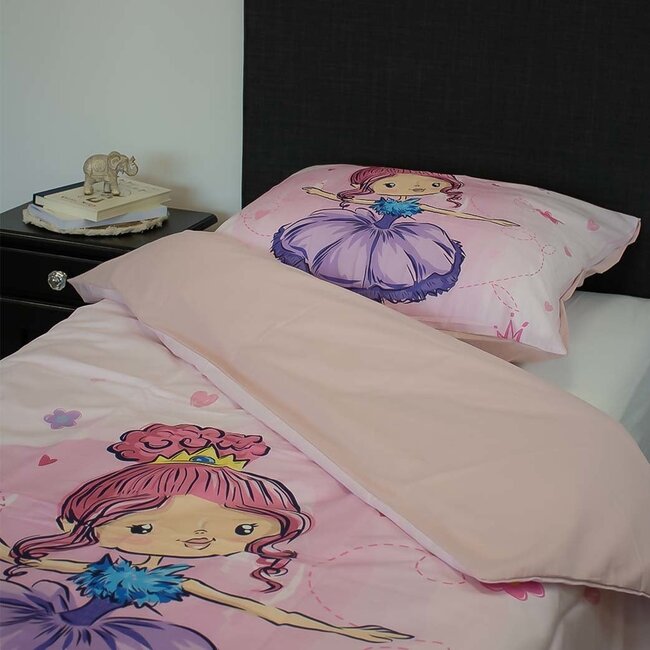 Katoen kinderdekbedovertrek Queen of dance - 140x220 + 60x70 cm
