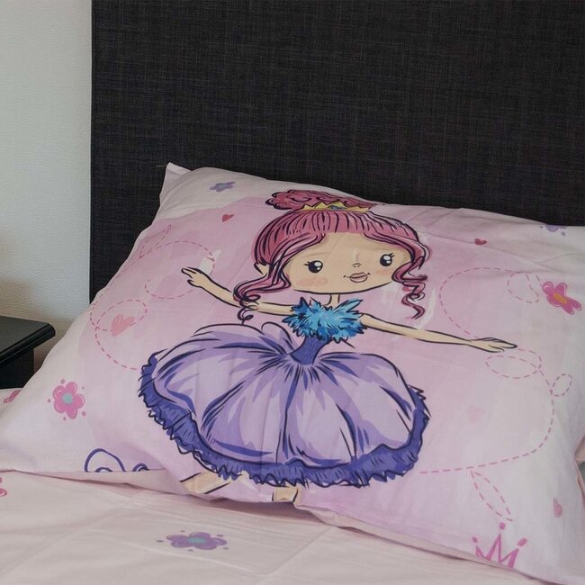 Katoen kinderdekbedovertrek Queen of dance - 140x220 + 60x70 cm