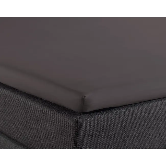 Split topper hoeslaken katoen - Antraciet