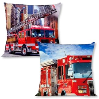 Sweet Home Sierkussenhoes Brandweerauto - 40 x 40 cm