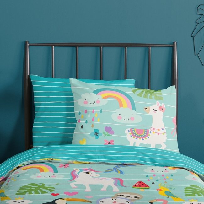 Katoen kinderdekbedovertrek Festen -  140x220 + 60x70 cm