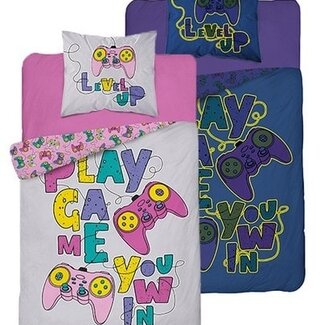 Holland Glow in the dark dekbedovertrek Level up - katoen - 140x200 cm