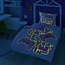 Glow in the dark dekbedovertrek Level up - katoen - 140x200 cm