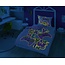 Glow in the dark dekbedovertrek Level up - katoen - 140x200 cm