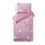 Teddy Fleece kinderdekbedovertrek - Glow in the dark - Unicorn  - Roze - 140x220 + 60x70 cm