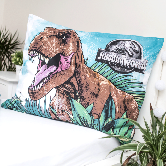 Jurassic World glow in the dark kinderdekbedovertrek Roar - katoen - 140 x 200 cm + 70 x 90 cm