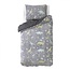 Teddy Fleece kinderdekbedovertrek - Glow in the dark - Dinosaurs - Grijs - 140x220 + 60x70 cm