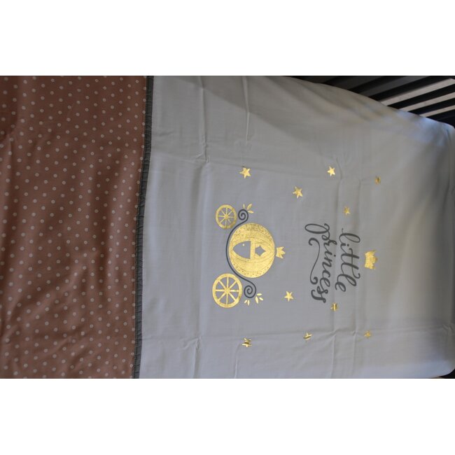 Ledikant dekbedovertrek set - Little princess - roze - katoen