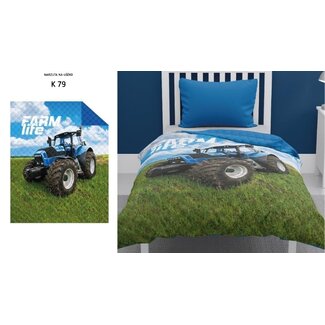 Holland Bedsprei blauwe trekker - 170x210 cm