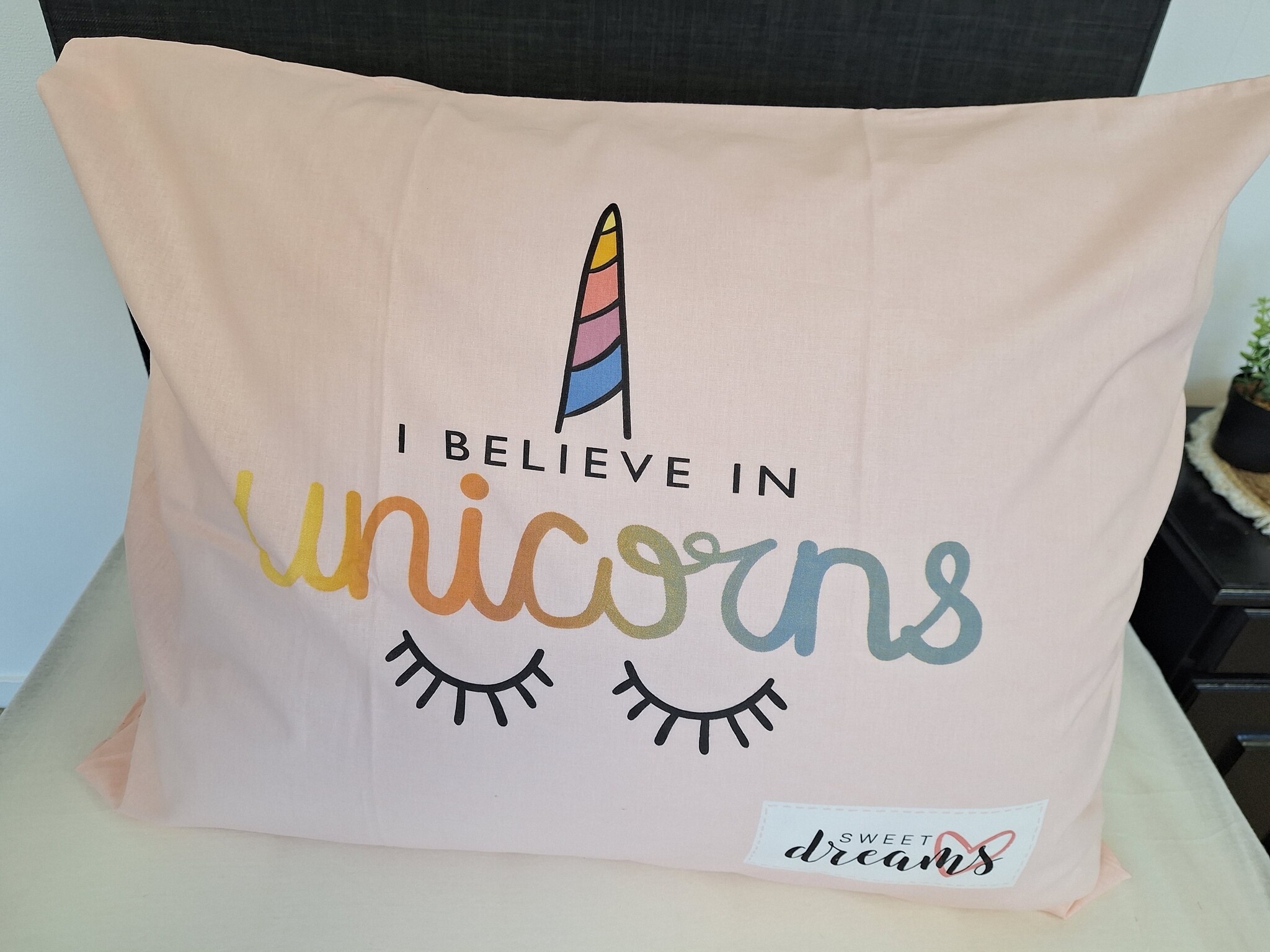 Dekbed zonder overtrek plus kussensloop - Pink dreams - katoen tijk - 140x200 + 60x70 cm