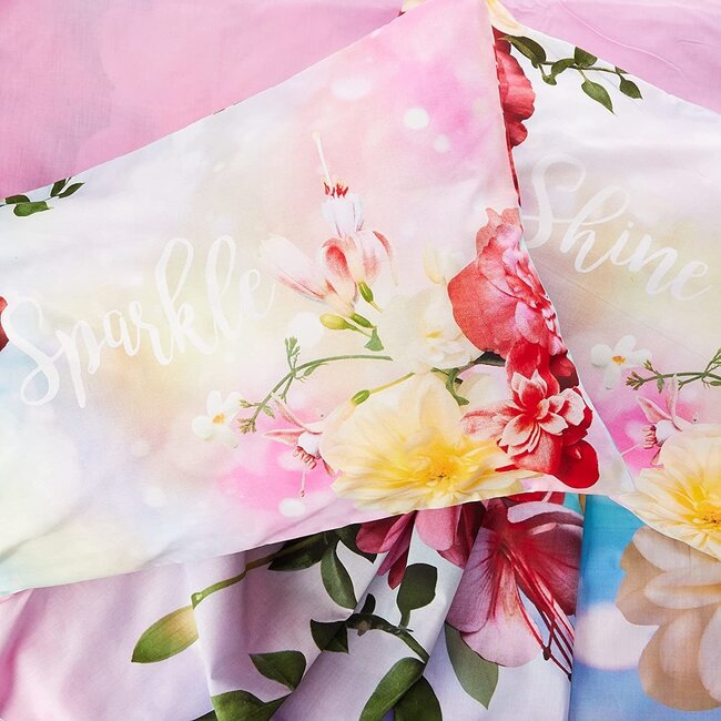 Polykatoen dekbedovertrek Sparkle & Shine Unicorn