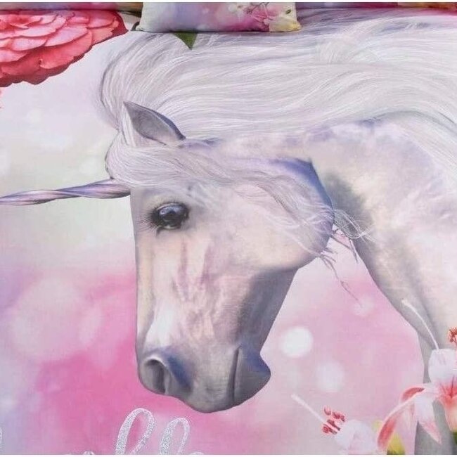 Polykatoen dekbedovertrek Sparkle & Shine Unicorn