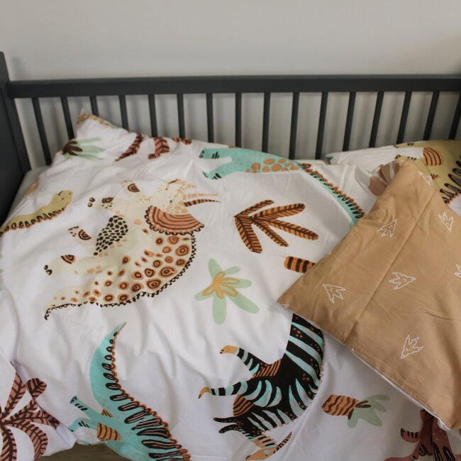 Ledikant dekbedovertrek Dino - Katoen - 100x135 + 40x60  cm