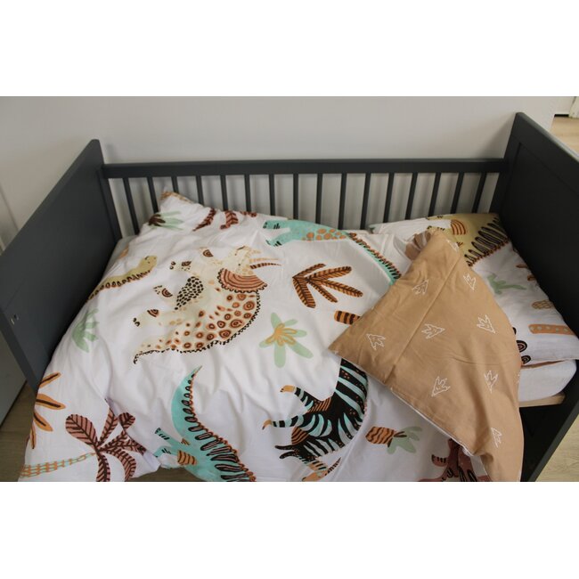 Ledikant dekbedovertrek Dino - Katoen - 100x135 + 40x60  cm