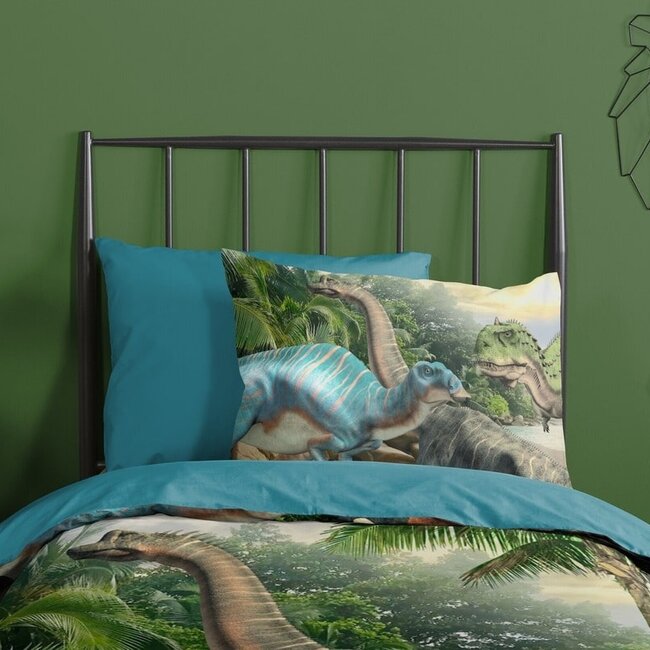 Microvezel dekbedovertrek Prehistory Dino - 140x220 + 60x70 cm
