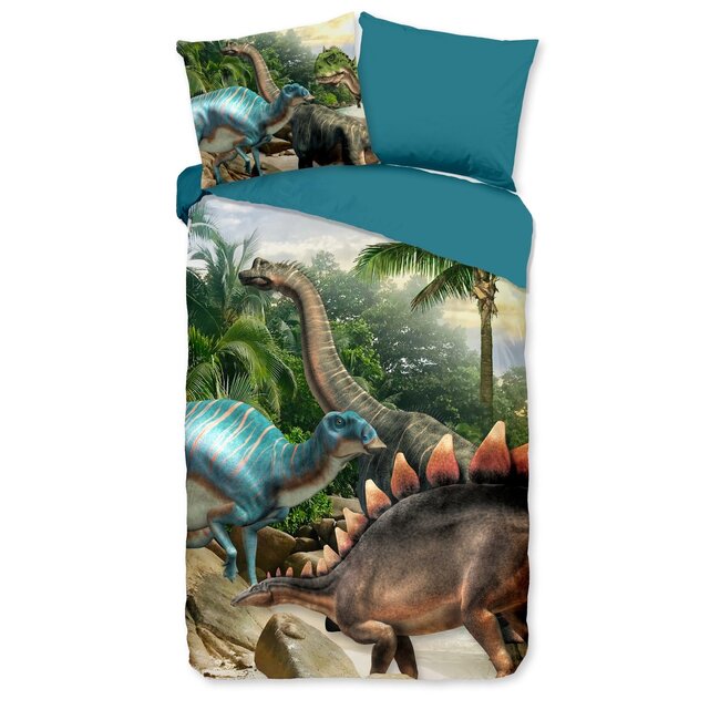 Microvezel dekbedovertrek Prehistory Dino - 140x220 + 60x70 cm