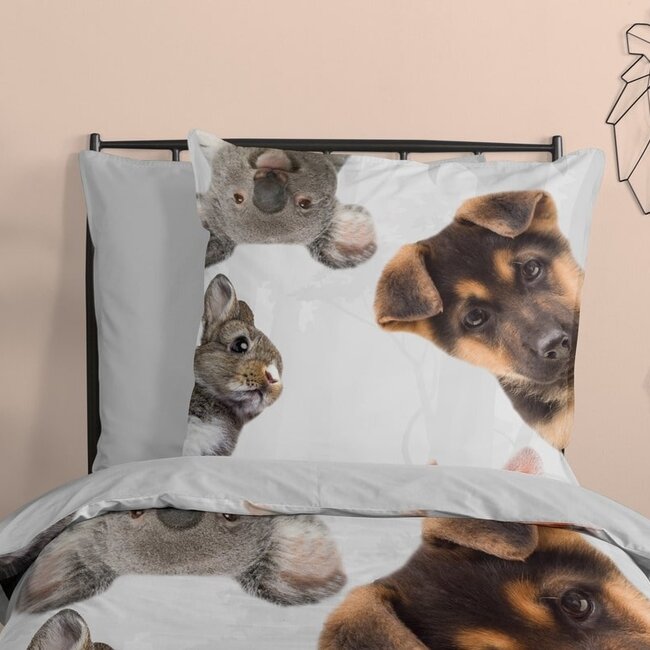 Dekbedovertrek animals - Katoen - 140x220 + 60x70 cm