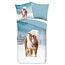 Flanel kinderdekbedovertrek sweet pony - 140x220 + 60x70 cm