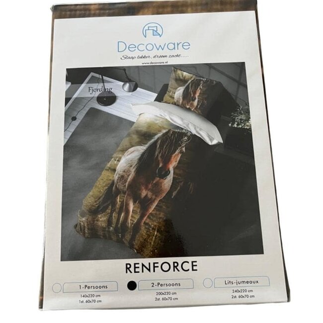 Katoen dekbedovertrek Newfoundland Pony