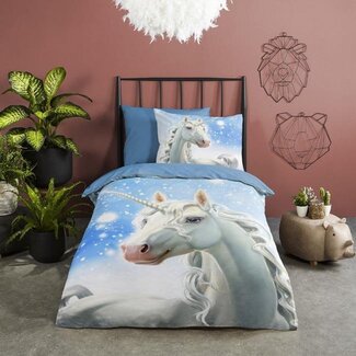 Good Morning Flanel dekbedovertrek Freeze - eenpersoons