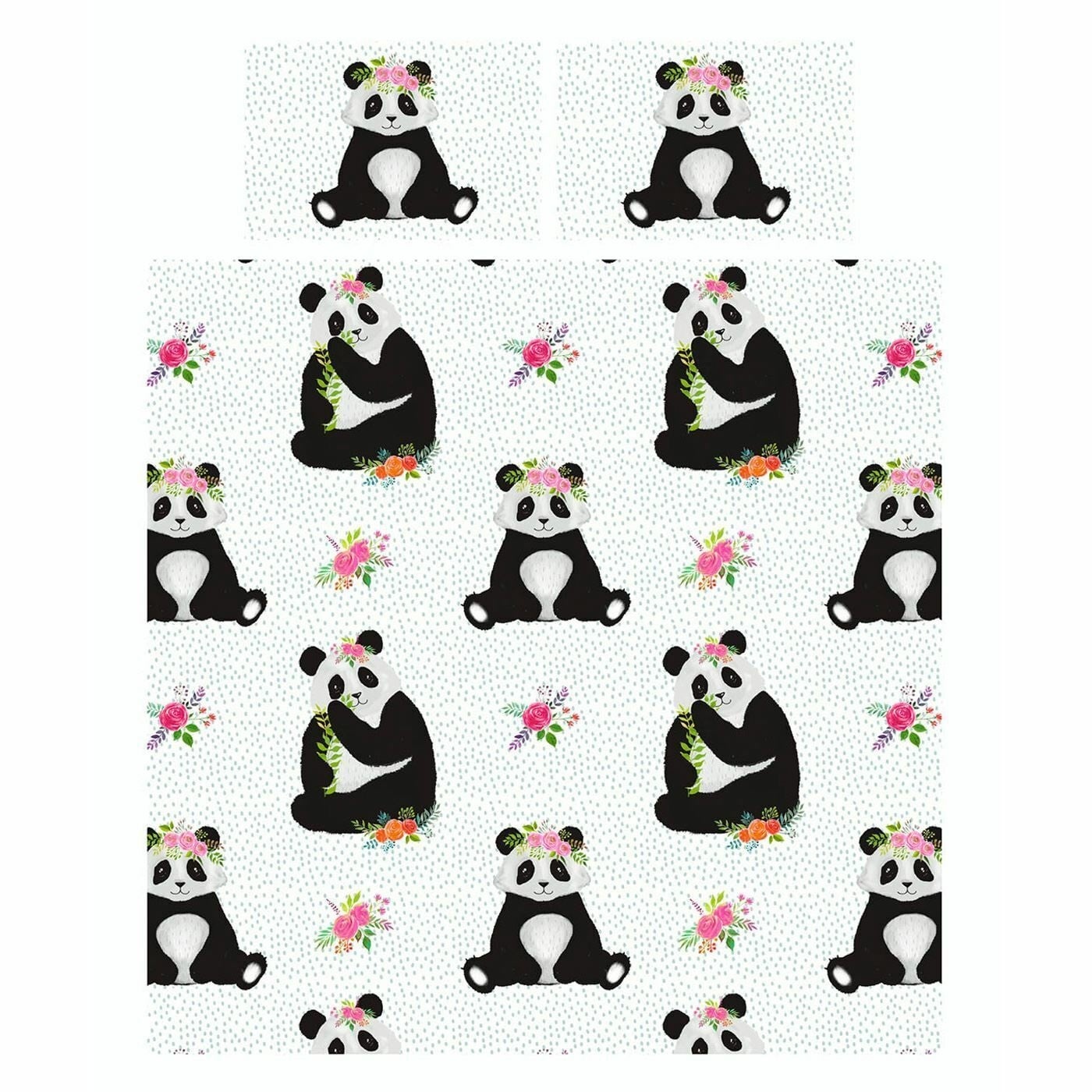 Studio Art dekbedovertrek Panda's - blended katoen