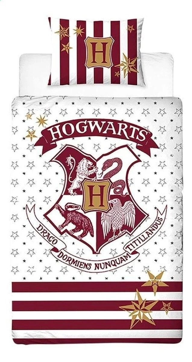 Harry Potter dekbedovertrek Hogwarts red - katoen
