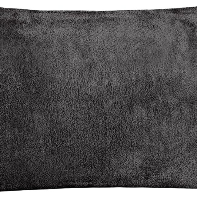 Teddy fleece dekbedovertrek - antraciet - 2 kanten teddy