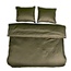 Hotelstreep dekbedovertrek - groen - katoen satijn (210TC)