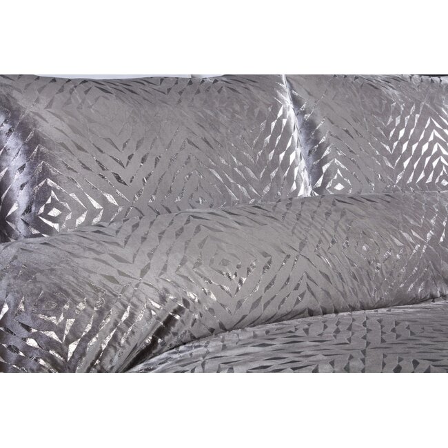 Velvet dekbedovertrek Bellagio grijs