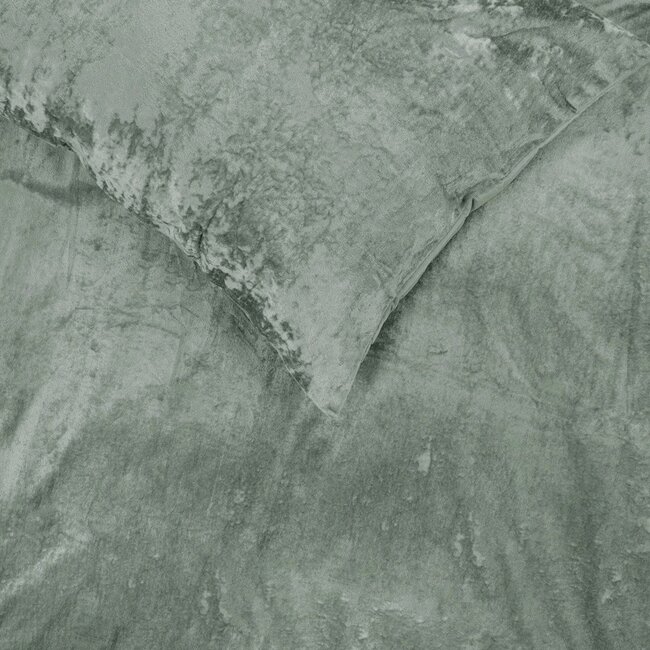 Velvet dekbedovertrek crystal - groen