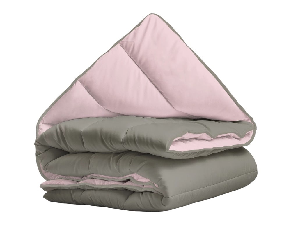 All in one lazy dekbed - Dekbed en overtrek in 1 - Kaki/Roze