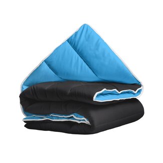 Sleeptime All in one lazy dekbed - Dekbed en overtrek in 1 - Zwart/Blauw