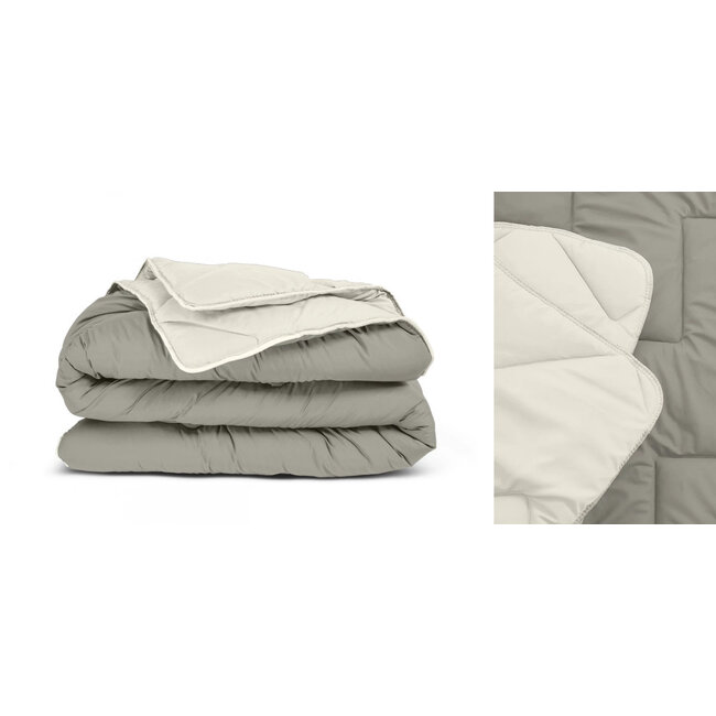All in one lazy dekbed -  Dekbed en overtrek in 1 - Creme/Kaki