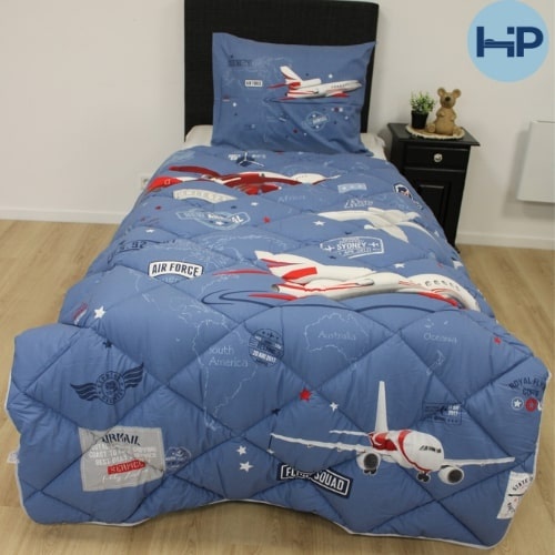 Dekbed zonder overtrek plus kussensloop - Arrival - katoen tijk - 140x200 + 60x70 cm