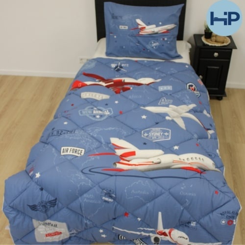 Dekbed zonder overtrek plus kussensloop - Arrival - katoen tijk - 140x200 + 60x70 cm