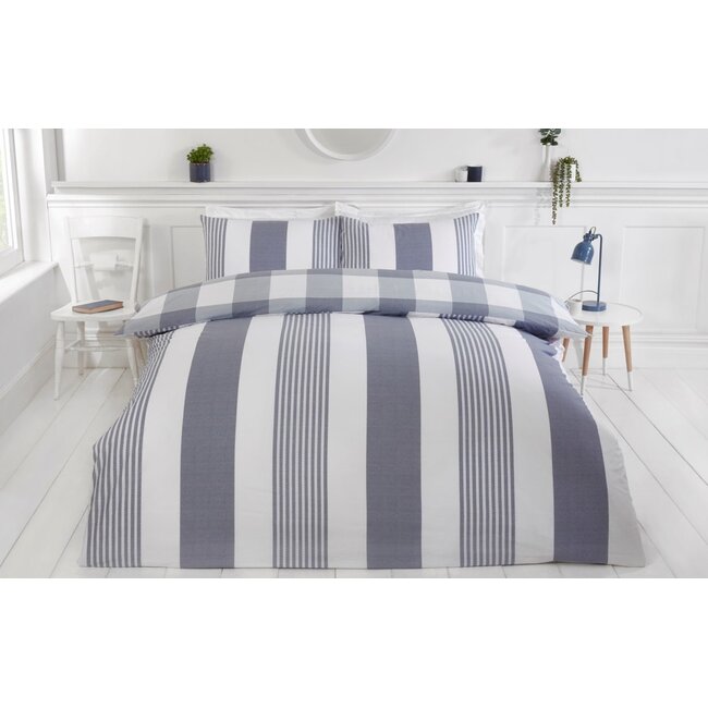 Polykatoen dekbedovertrek Chambray denim