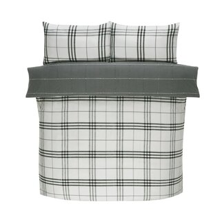 So Soft Dekbedovertrek Harris check - grijs - Microvezel