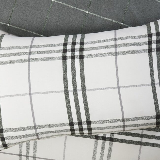 Dekbedovertrek Harris check - grijs - Microvezel
