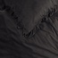 Velvet dekbedovertrek ruffles - zwart/bruin