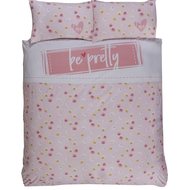 Polykatoen dekbedovertrek Be pretty blush