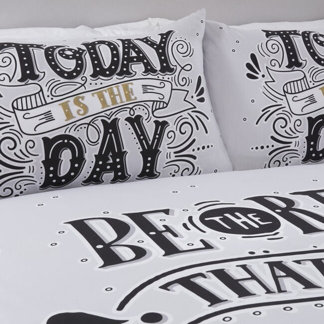 Polykatoen dekbedovertrek Today is the day